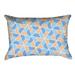 Latitude Run® Avicia Outdoor Lumbar Pillow Polyester/Polyfill blend in Orange/Blue | 14 H x 20 W x 3 D in | Wayfair