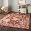 Red 114 x 0.35 in Area Rug - Lark Manor™ Goncalo Oriental/Beige Area Rug Nylon/Wool | 114 W x 0.35 D in | Wayfair 819F1497998A4ADCB12D5AED7678FF9D