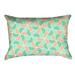 Latitude Run® Avicia Indoor/Outdoor Lumbar Pillow Polyester/Polyfill blend in Orange/Green | 14 H x 20 W x 3 D in | Wayfair