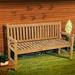 Highland Dunes Jan Solid Wood Garden Outdoor Bench Wood/Natural Hardwoods in White | 36 H x 59 W x 24 D in | Wayfair