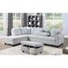Gray Sectional - Charlton Home® Sciortino 97.2" Wide Linen Corner Sectional w/ Ottoman Linen | 32 H x 97.2 W x 69.3 D in | Wayfair