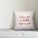 Ebern Designs Nance I Love You A Bushel & A Peck Throw Pillow Polyester/Polyfill in Red | 16 H x 16 W in | Wayfair 680615F449474C80B91BB93064191AD1