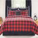 Loon Peak® Valletta Bear Creek Cabin & Lodge Comforter Set Polyester/Polyfill/Cotton in Black | Queen Comforter + 2 Shams + 1 Bed Skirt | Wayfair