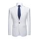 Men's Peak Lapel White Blazer One Button Tuxedo Jacket Prom Party Jacket Wedding Dinner Coat Casual Coat White 46 Chest / 40 Waist