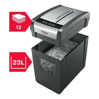 Rexel Aktenvernichter »Momentum X312-SL Slimline« Partikelschnitt bis 12 Blatt schwarz, 22x37.5x37 cm Image