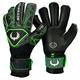 Renegade GK Triton Raider Goalie Gloves with Pro-Tek Finger Savers | 3.5+3mm Super Grip & 4mm Duratek | Black & Green Football Goalkeeper Gloves (Size 8, Youth-Adult, Roll Cut, Level 2)