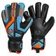 Renegade GK Talon Cyclone 2 Goalie Gloves with Pro-Tek Fingersaves | 4mm Hyper Grip & Duratek | Black, Orange, Blue Goal Keeper Gloves (Size 10, Adult, Mens, Roll Cut, Level 2)