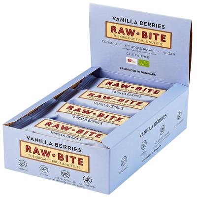 Rawbite Bio Riegel, Vanille-Beere 12x50 g Riegel Image