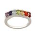 Multi-gemstone chakra ring, 'Positivity'