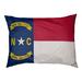 Tucker Murphy Pet™ Burien North Carolina Flag Designer Pillow Fleece, Polyester in Red | 9.5 H x 29.5 W x 19.5 D in | Wayfair