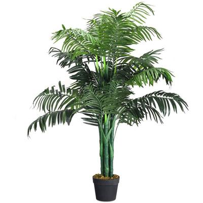 Kunstpflanze 110cm mit Basistopf, Palme künstlich Kunstbaum Zimmerpalme Zimmerpflanze Dekopflanze Image