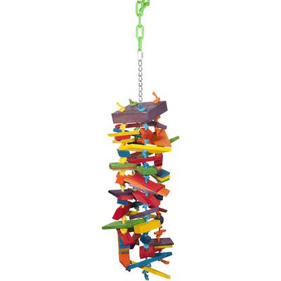 Caitec Paradise Waterfall Rope and Wood Bird Toy, Large