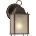 Breakwater Bay Roseland 8.75" H Outdoor Wall Lantern Glass/Metal in Brown | 8.75 H x 4.5 W x 6 D in | Wayfair BKWT3503 42515725