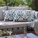 Winston Porter Asmus Indoor/Outdoor Ikat Lumbar Pillow Polyester/Polyfill blend | 13 H x 20 W x 6 D in | Wayfair 09FE666D17D9494B8674424DE86785A6