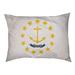 Tucker Murphy Pet™ Burien Rhode Island Flag Designer Pillow Fleece, Polyester | 14 H x 42.5 W x 32.5 D in | Wayfair