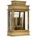 Visual Comfort Signature Collection Chapman & Myers Linear Lantern 15 Inch Tall 2 Light Outdoor Wall Light - CHD 2908AB