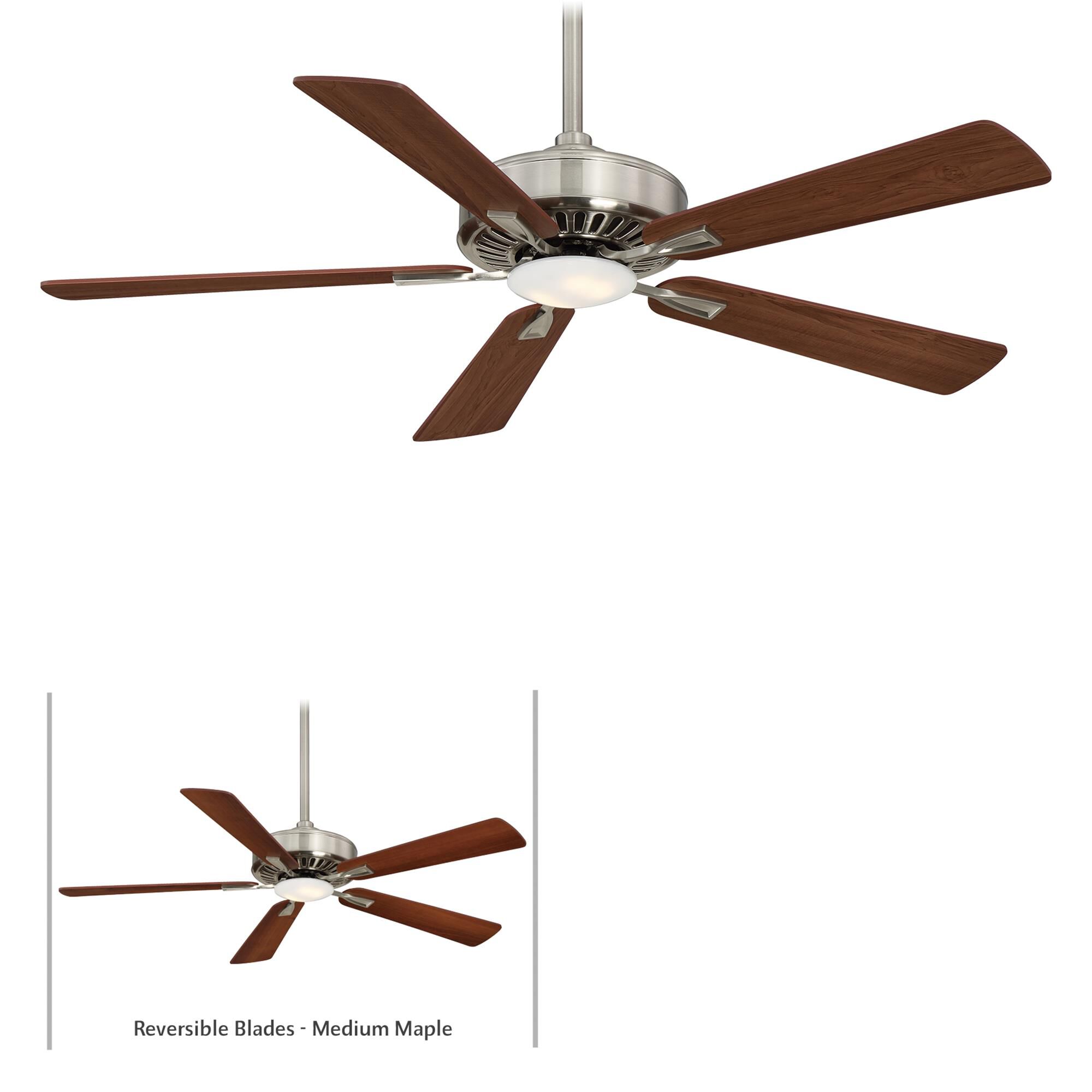 Minka Aire Contractor 52 Inch Ceiling Fan with Light Kit - F556L-BN