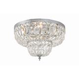 Crystorama Ceiling Mount 18 Inch 4 Light Semi Flush Mount - 718-CH-CL-S