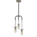 Framburg Juliette 11 Inch 3 Light Multi Light Pendant - 4893 PN/MBLACK