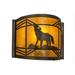 Meyda Lighting Northwoods Wolf On The Loose 12 Inch Wall Sconce - 81054