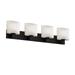 Justice Design Group Fusion 35 Inch 4 Light Bath Vanity Light - FSN-8924-30-OPAL-MBLK