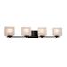 Justice Design Group Fusion 34 Inch 4 Light Bath Vanity Light - FSN-8444-55-FRCR-MBLK