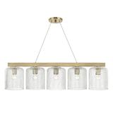 Hudson Valley Lighting Charles 40 Inch 5 Light Linear Suspension Light - 3240-AGB