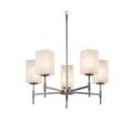 Justice Design Group Fusion 24 Inch 5 Light Chandelier - FSN-8410-15-FRCR-NCKL