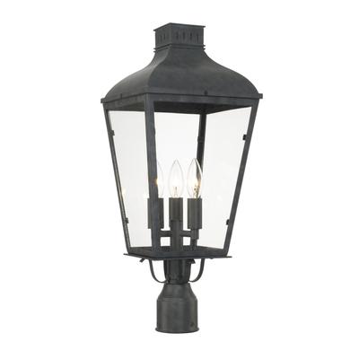 Crystorama Dumont 23 Inch Tall 3 Light Outdoor Post Lamp - DUM-9807-GE