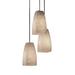 Justice Design Group Clouds 4 Inch 3 Light Multi Light Pendant - CLD-8864-65-NCKL-BKCD