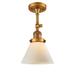 Innovations Lighting Bruno Marashlian Large Cone 7 Inch 1 Light Semi Flush Mount - 201F-BB-G41-LED