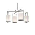 Justice Design Group Fusion 25 Inch 4 Light LED Chandelier - FSN-7510W-WEVE-NCKL