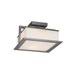 Justice Design Group Fusion 12 Inch 1 Light LED Outdoor Flush Mount - FSN-7517W-OPAL-NCKL