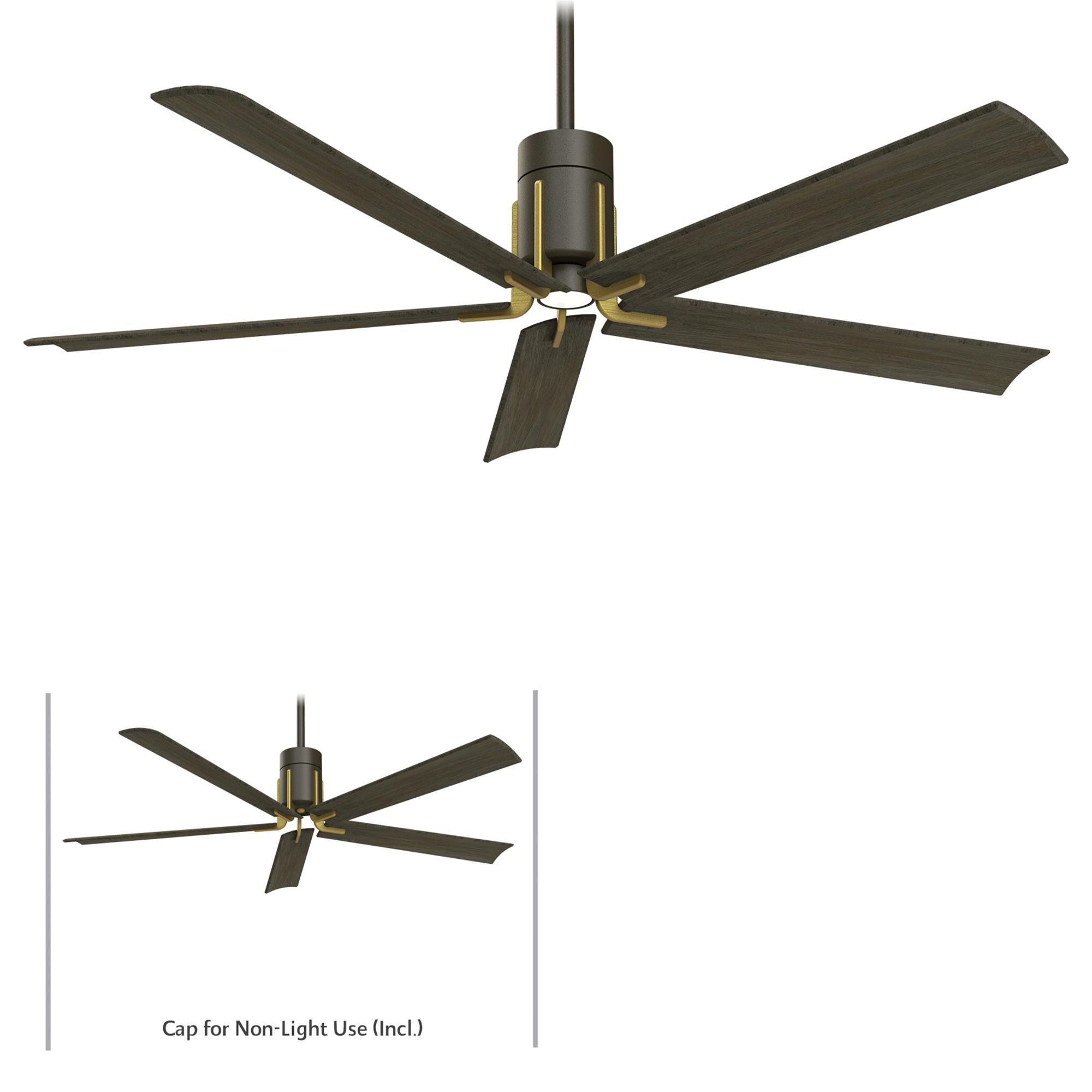 Minka Aire Clean 60 Inch Ceiling Fan with Light Kit - F684L-ORB/TB