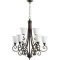 Quorum International Bryant 31 Inch 9 Light Chandelier - 6154-9-186