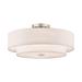 Livex Lighting Claremont 18 Inch 4 Light Semi Flush Mount - 51045-91