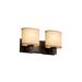 Justice Design Group Textile 16 Inch 2 Light Bath Vanity Light - FAB-8922-30-CREM-MBLK-LED2-1400