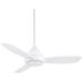 Minka Aire Concept Outdoor Rated 52 Inch Ceiling Fan with Light Kit - F476L-WH