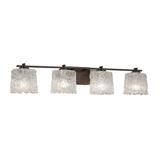 Justice Design Group Veneto Luce 36 Inch 4 Light Bath Vanity Light - GLA-8444-30-LACE-DBRZ