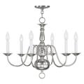 Livex Lighting Williamsburgh 24 Inch 6 Light Chandelier - 5006-35