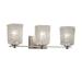 Justice Design Group Veneto Luce 24 Inch 3 Light Bath Vanity Light - GLA-8443-26-CLRT-NCKL-LED3-2100