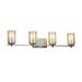 Justice Design Group Fusion 34 Inch 4 Light Bath Vanity Light - FSN-8444-10-MROR-NCKL-LED4-2800