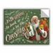 The Holiday Aisle® North Pole Express Santas List Removable Wall Decal Metal in Green/Red/Yellow | 24 H x 32 W in | Wayfair