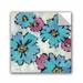 Winston Porter Graphic Pink & Blue Floral III Removable Wall Decal Vinyl in Blue/Brown/Pink | 14 H x 14 W in | Wayfair