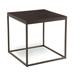 Joe Ruggiero Collection Chaplin Wood End Table Wood/Metal in Black/Brown | 24 H x 24 W x 24 D in | Wayfair JR008-15-Oak-C