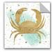 Highland Dunes Silver Sea Life Aqua Crab Removable Wall Decal Vinyl in Blue/Yellow | 24 H x 24 W in | Wayfair CE5B7FBE6AD94A9383CFCF6CE6665338