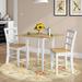 Winston Porter Colyer 3 Piece Counter Height Extendable Solid Wood Dining Set Wood in Brown/White, Size 30.0 H in | Wayfair