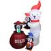 The Holiday Aisle® Christmas Polar Bear & Penguins Cookies Jar Yard Inflatable Polyester in Black/Red/White | 73 H x 33 W x 48 D in | Wayfair