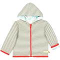 loud + proud Unisex Baby Wendejacke mit Kapuze, aus Bio Baumwolle, GOTS zertiziziert, Grün (Olive Oli), 80 (Herstellergröße: 74/80)