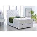 Faux Leather Ottoman Foot Lift Bed Base ONLY by Comfy Deluxe LTD (White, 5FT King-Size)